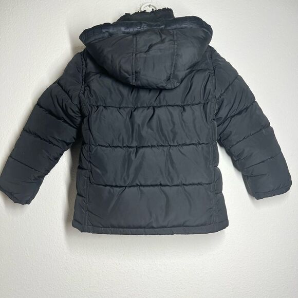 Diesel Kids Down Parka Jacket Size 5/6 Black Hooded Full zip - Picture 6 of 11